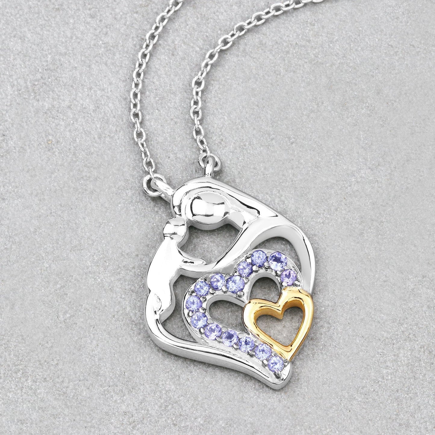 0.28 Carat Genuine Tanzanite .925 Sterling Silver Pendant Bids.com