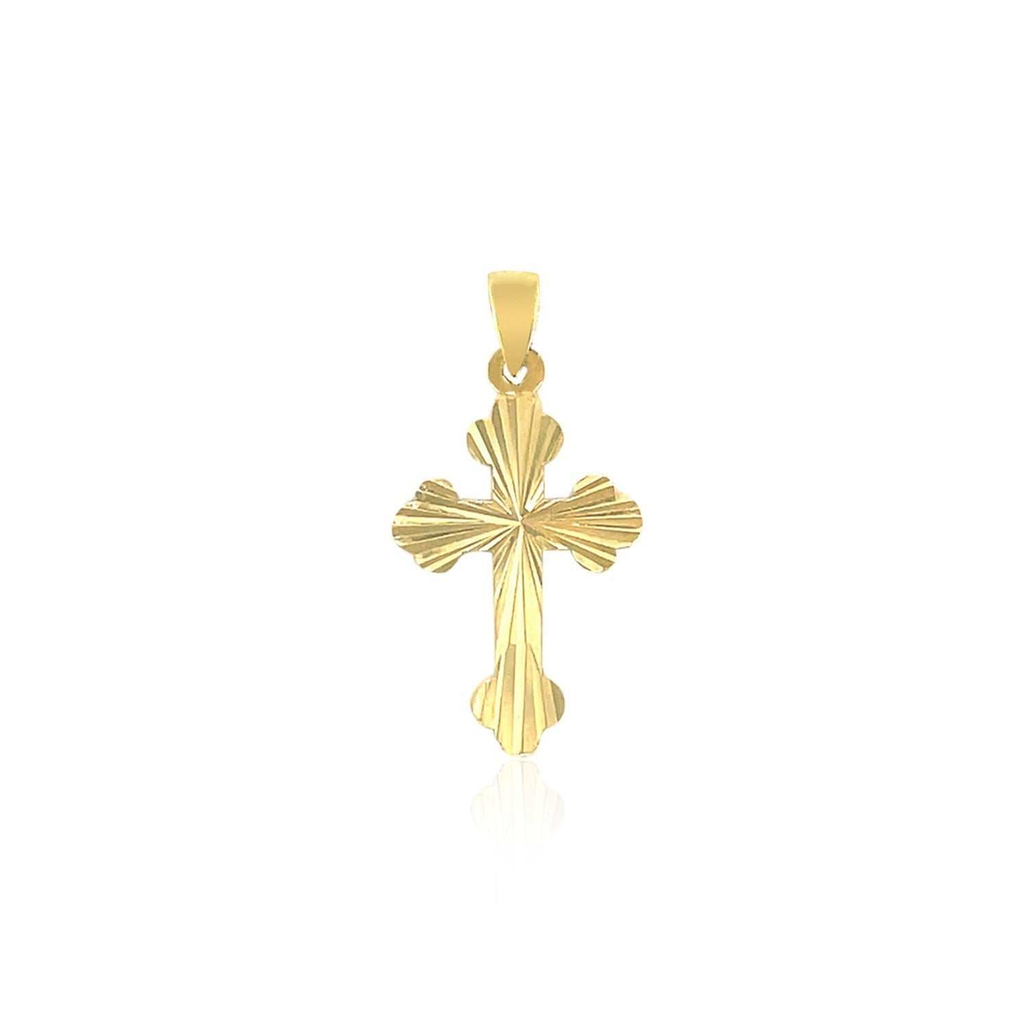 14k Tri Color Gold Cross Pendant Bids.com