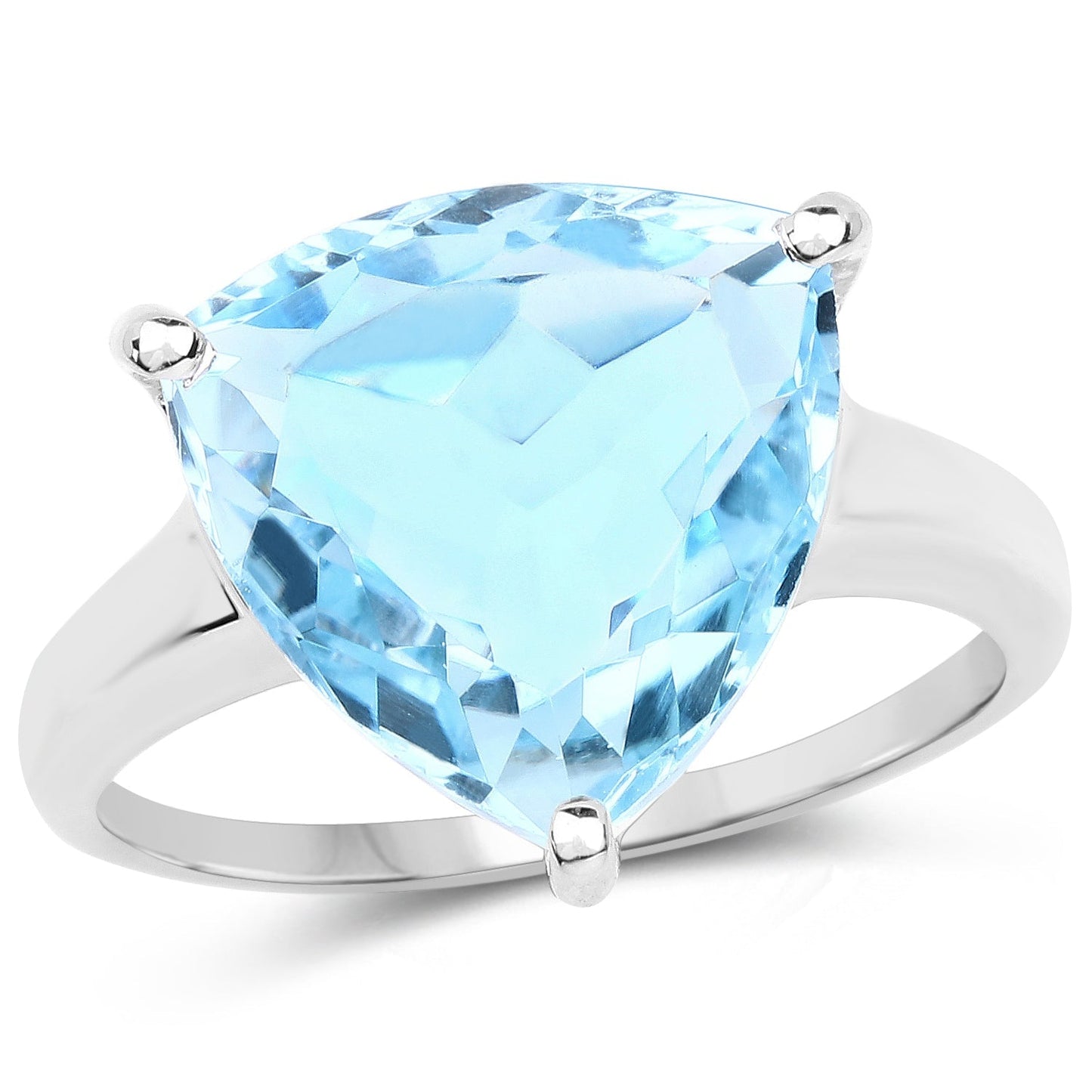 9.00 Carat Genuine Blue Topaz .925 Sterling Silver Ring Bids.com