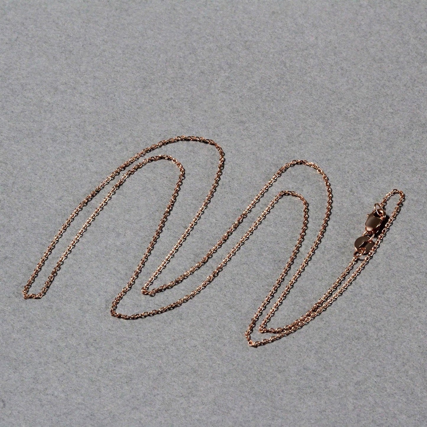 18k Rose Gold Diamond Cut Cable Link Chain (0.75 mm) Bids.com
