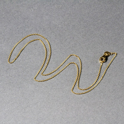 18k Yellow Gold Round Cable Link Chain (0.97 mm) Bids.com