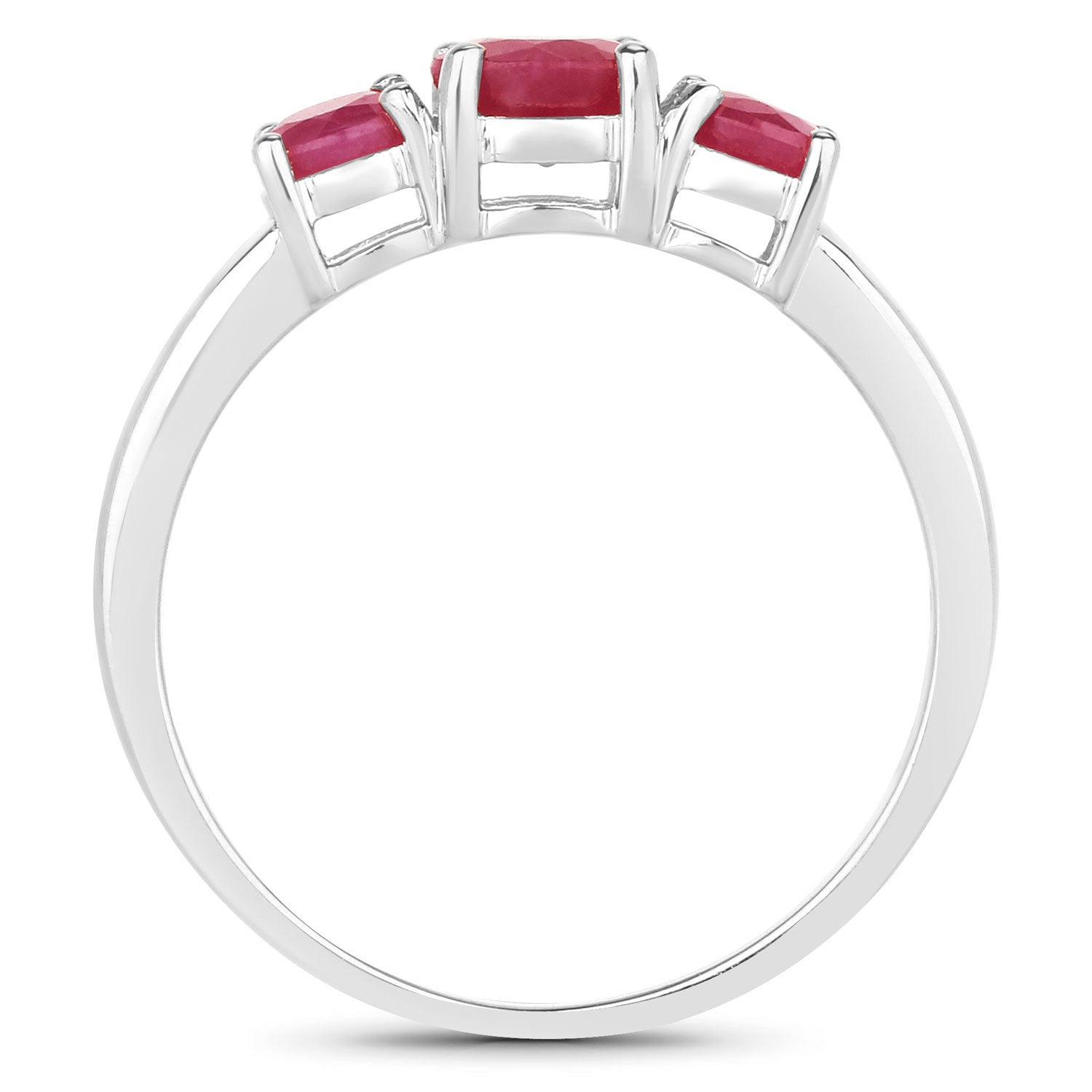1.15 Carat Genuine Ruby 14K White Gold Ring Bids.com