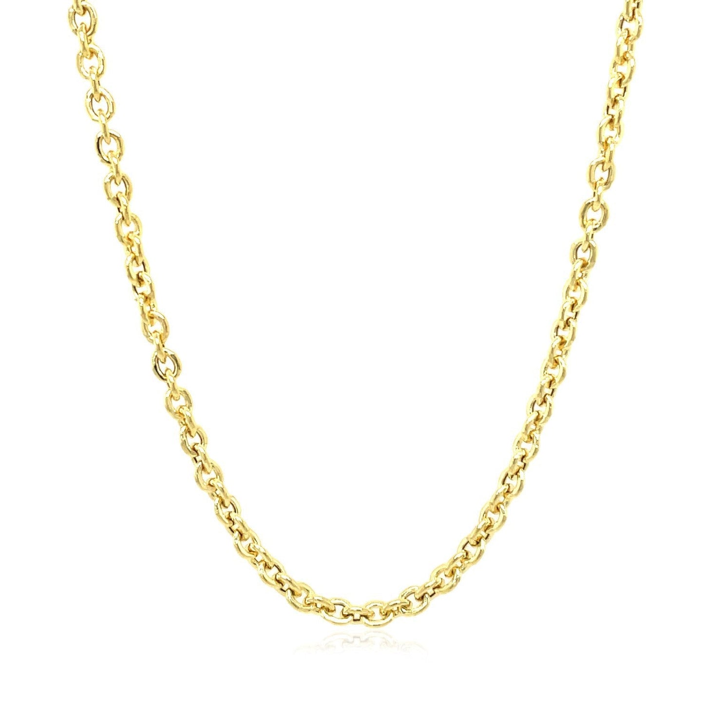 3.0mm 14k Yellow Gold Forsantina Lite Cable Link Chain Bids.com
