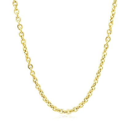 3.0mm 14k Yellow Gold Forsantina Lite Cable Link Chain Bids.com