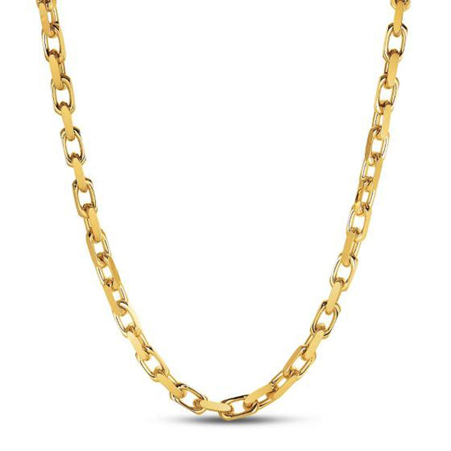 14k Yellow Gold French Cable Link Chain (6.10 mm) Bids.com