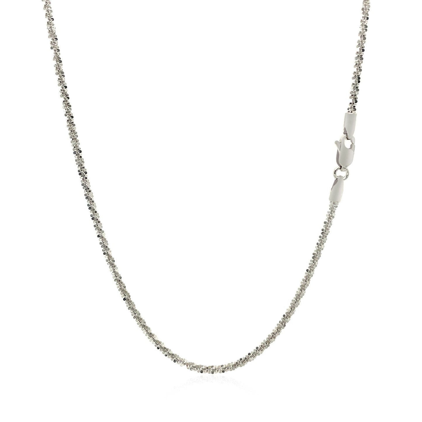 14k White Gold Sparkle Chain 1.5mm Bids.com