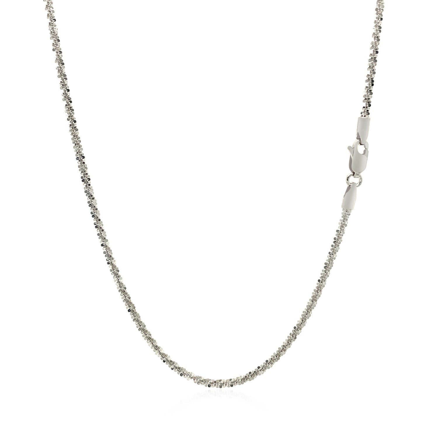 14k White Gold Sparkle Chain 1.5mm Bids.com