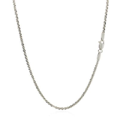 14k White Gold Sparkle Chain 1.5mm Bids.com