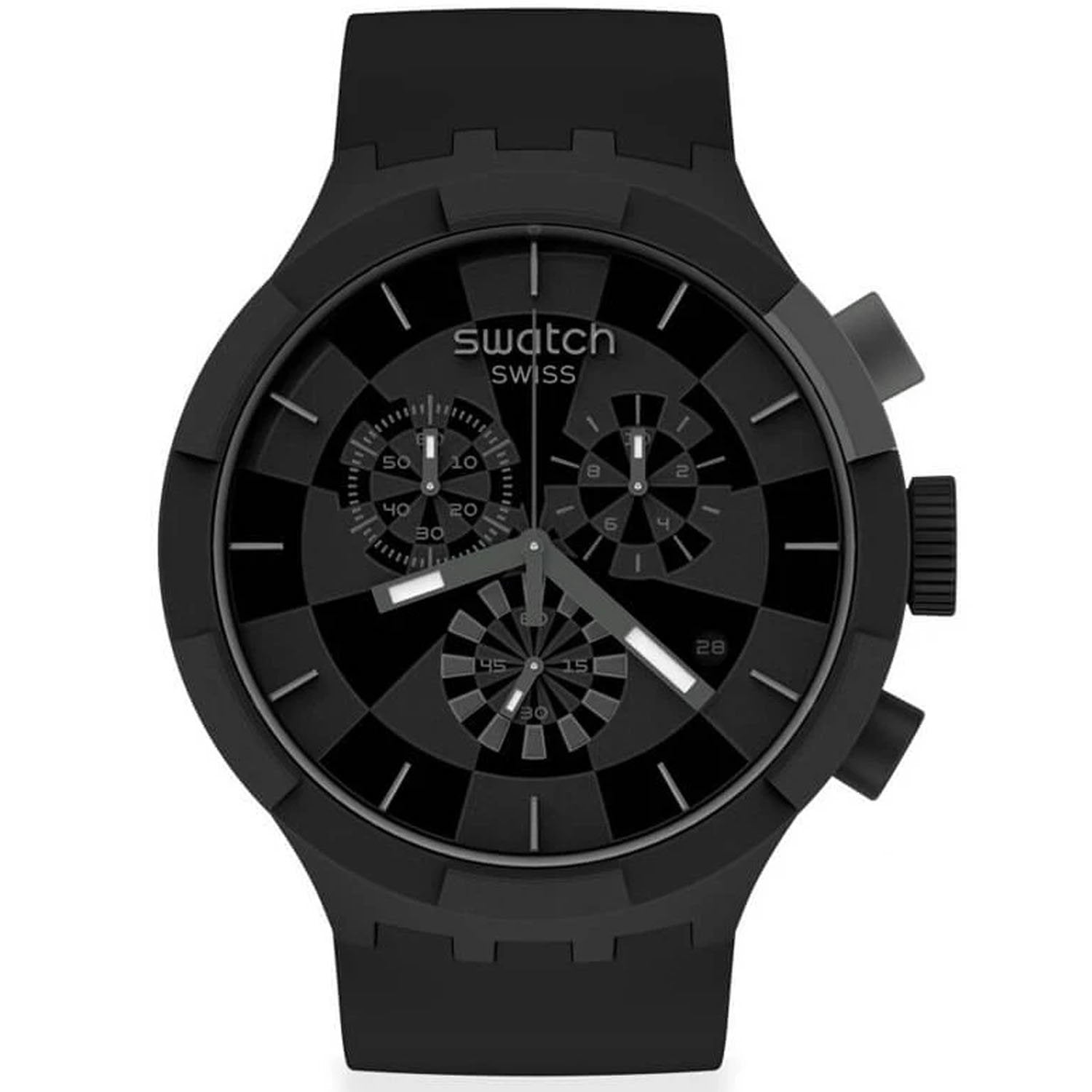 Swatch Men's Big Bold Chrono Checkpoint Black Bids.com