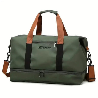 Nylon Duffel Bag for Travel – Large Capacity, Foldable, Shoe Compartment – Men & Women DailySale