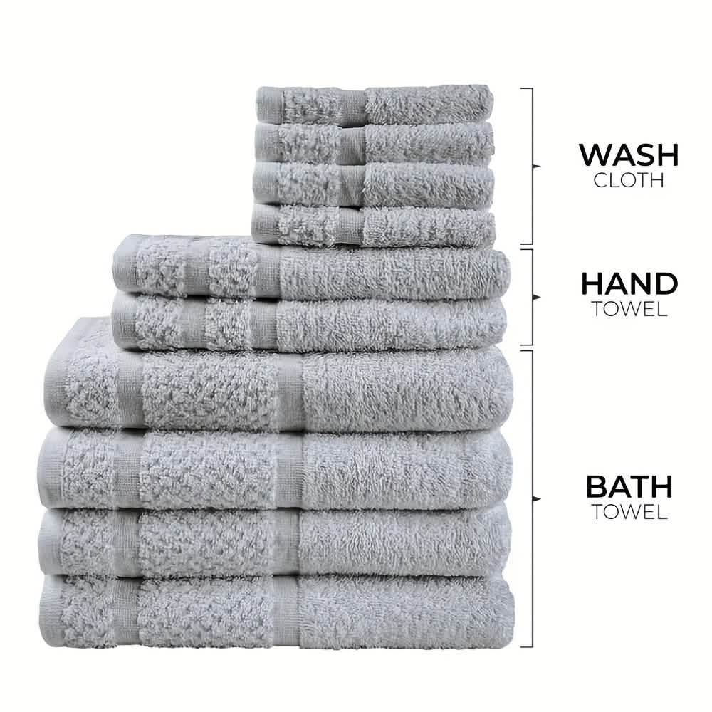 Gray Cotton Bath Towel Set (10–32 pcs) DailySale