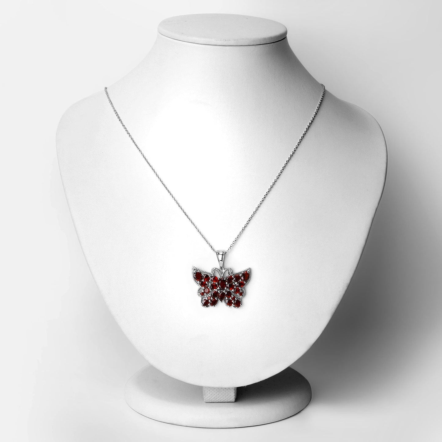 4.90 Carat Genuine Garnet .925 Sterling Silver Pendant Bids.com