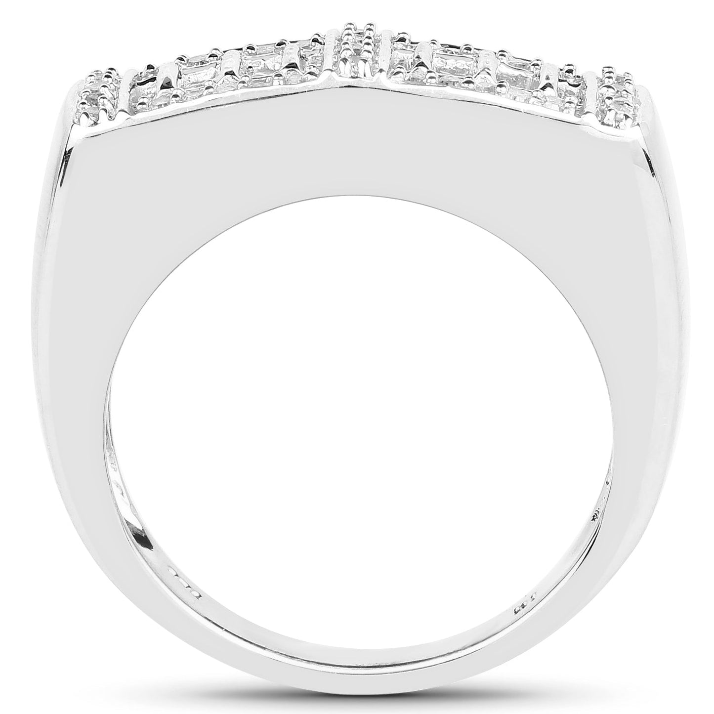 14K Yellow Gold Plated 0.19 Carat Genuine White Diamond .925 Sterling Silver Ring Bids.com