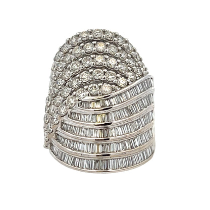 Natural 4.00ct Diamond Ring 10KT White Gold Bids.com