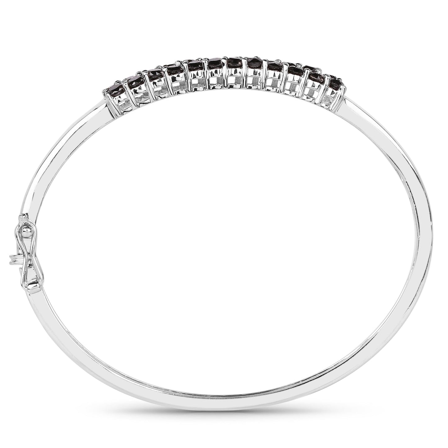 3.53 Carat Genuine Black Diamond .925 Sterling Silver Bangle Bids.com