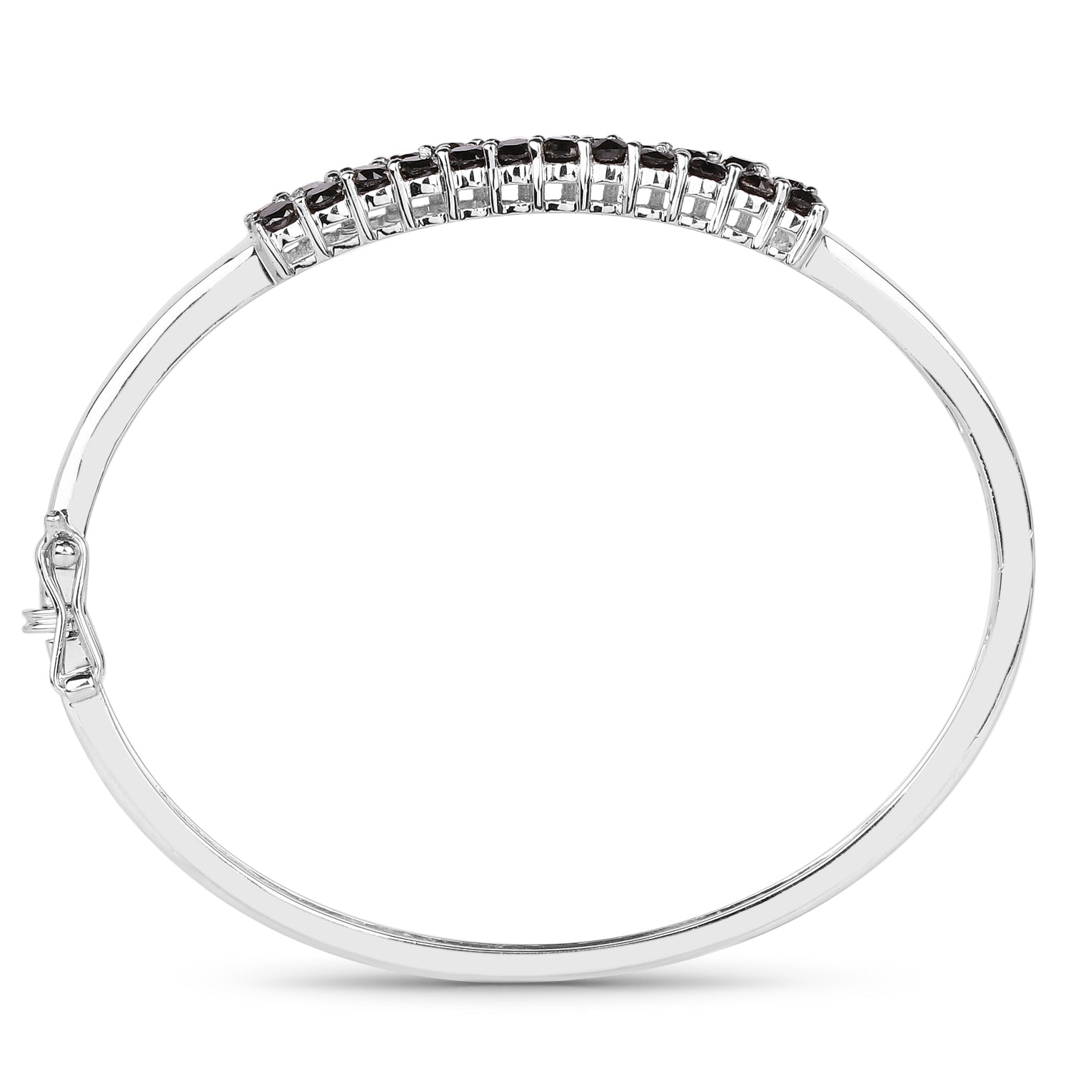 3.53 Carat Genuine Black Diamond .925 Sterling Silver Bangle Bids.com