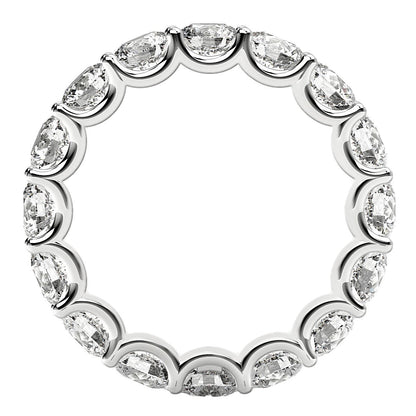 Round Cut Lab Grown Diamond Eternity Ring in 14k White Gold (4 cttw FG/VS2) Bids.com