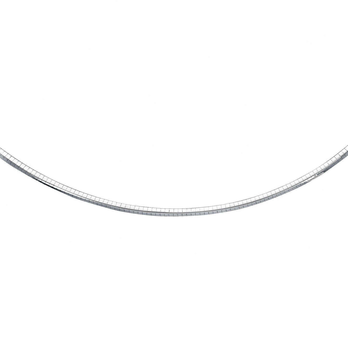 14k White Gold Chain in a Classic Omega Design (4 mm) Bids.com
