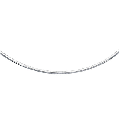 14k White Gold Chain in a Classic Omega Design (4 mm) Bids.com