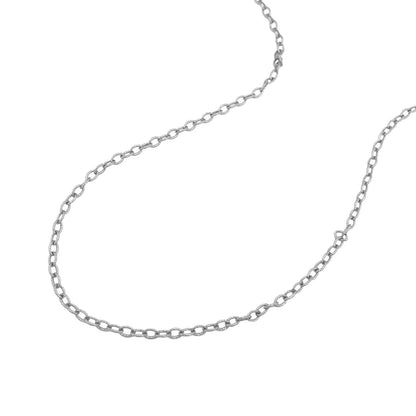 2.5mm 14k White Gold Pendant Chain with Textured Links Bids.com