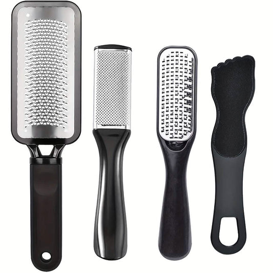 4-Piece Stainless Steel Foot File Set – Callus & Dead Skin Remover DailySale