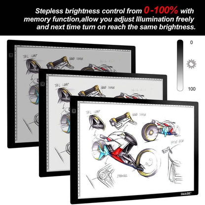 A3 Light Box Magnetic Artcraft Tracing Adjustable LED Light PadBoard Drawing DailySale