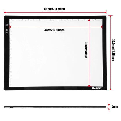 A3 Light Pad A3 LED Tracing Pad Ultra-Thin Drawing Pad Adjustable Brightness DailySale