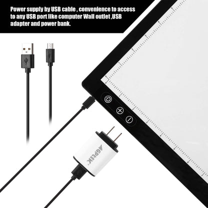A3 Light Pad A3 LED Tracing Pad Ultra-Thin Drawing Pad Adjustable Brightness DailySale