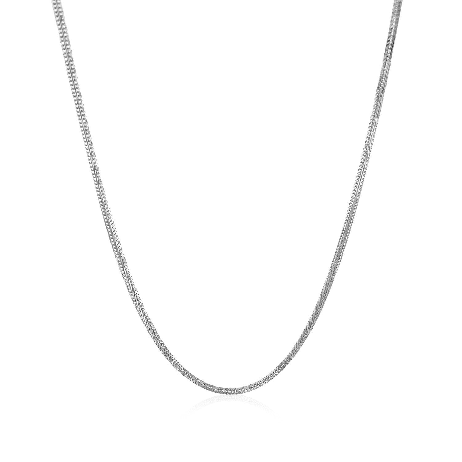 14k White Gold Foxtail 1.0mm Chain Bids.com