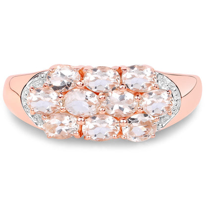 1.50 Carat Genuine Morganite .925 Sterling Silver Ring Bids.com
