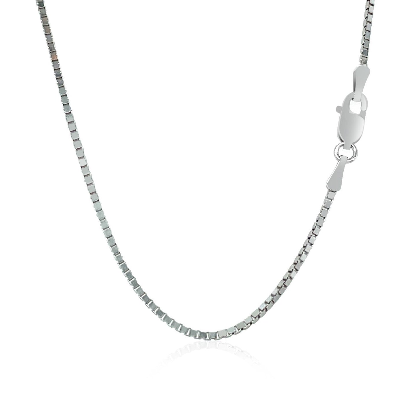 14k White Gold Classic Box Chain 1.1mm Bids.com