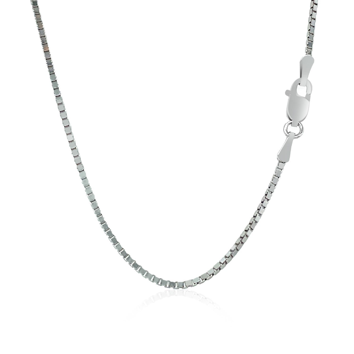14k White Gold Classic Box Chain 1.1mm Bids.com