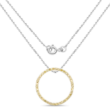 0.30 Carat Genuine Diamond Yellow .925 Sterling Silver Pendant Bids.com