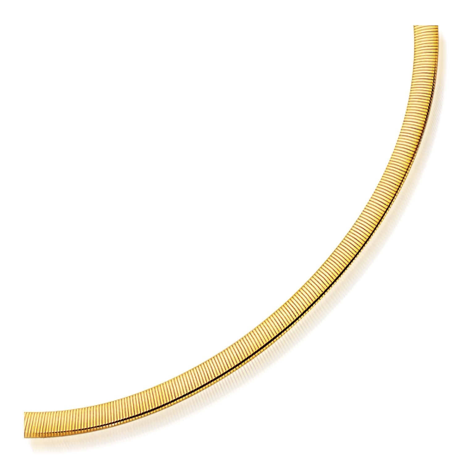 6.0mm 14k Two Tone Gold Reversible Omega Necklace Bids.com
