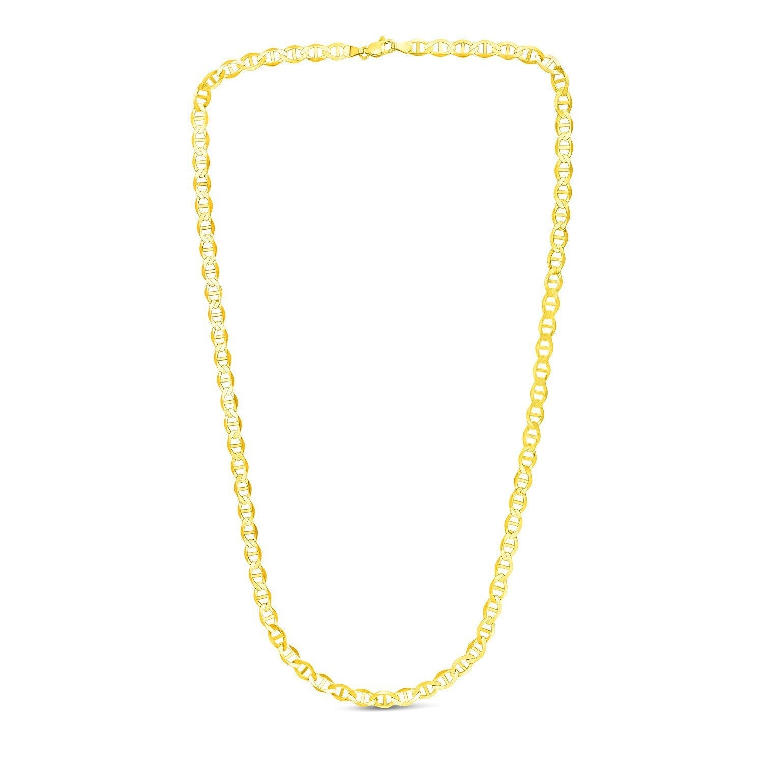 5.5mm 10k Yellow Gold Mariner Link Chain Bids.com