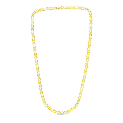 5.5mm 10k Yellow Gold Mariner Link Chain Bids.com