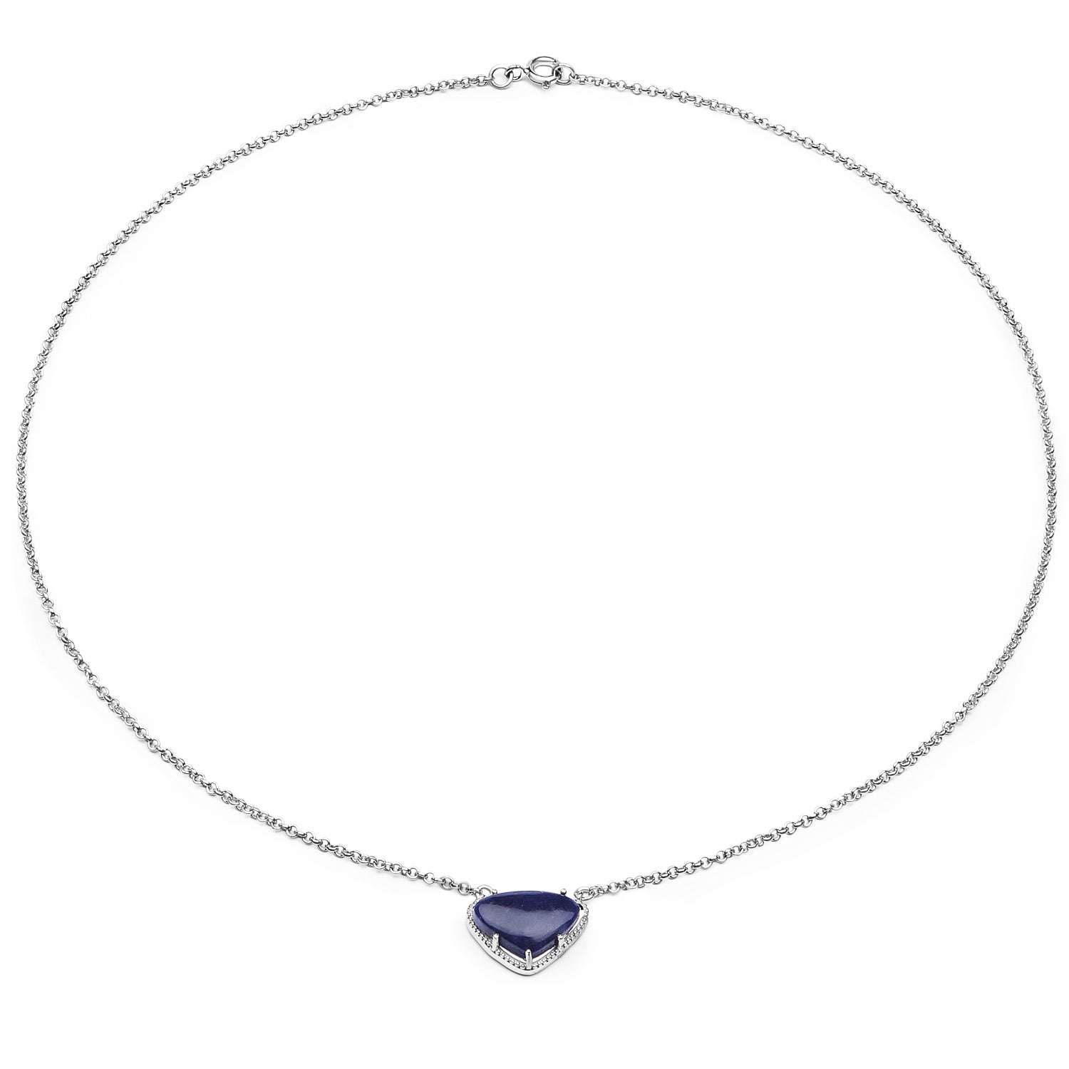 3.92 Carat Genuine Blue Aventurine .925 Sterling Silver Pendant Bids.com