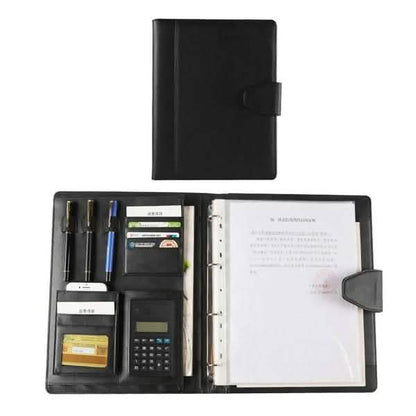 A4 Conference Folder Soft Leather Portfolio Organiser with Calculator DailySale