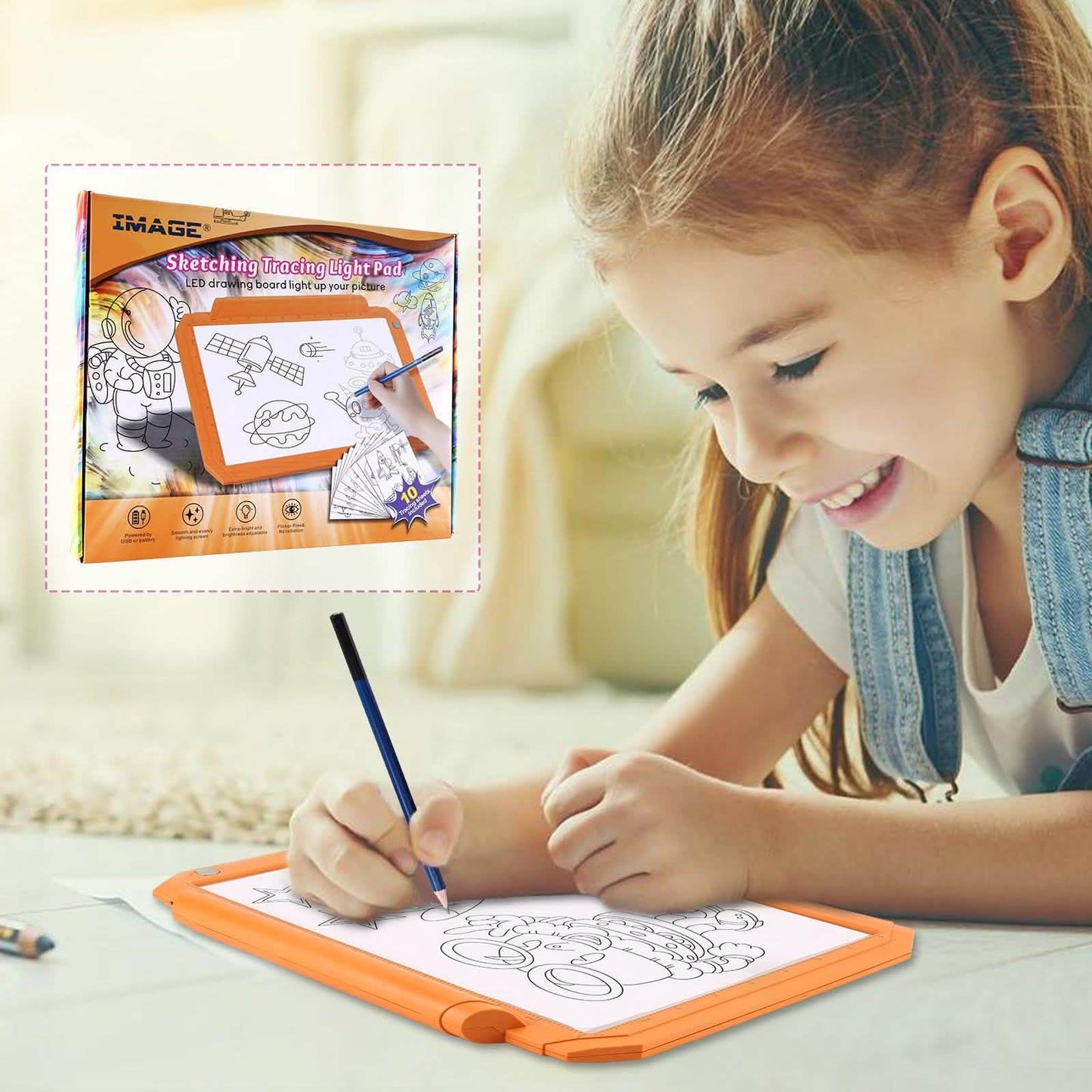 A4 Led Tracing Light Pad Box Memory Function Drawing Sketching Animation DailySale