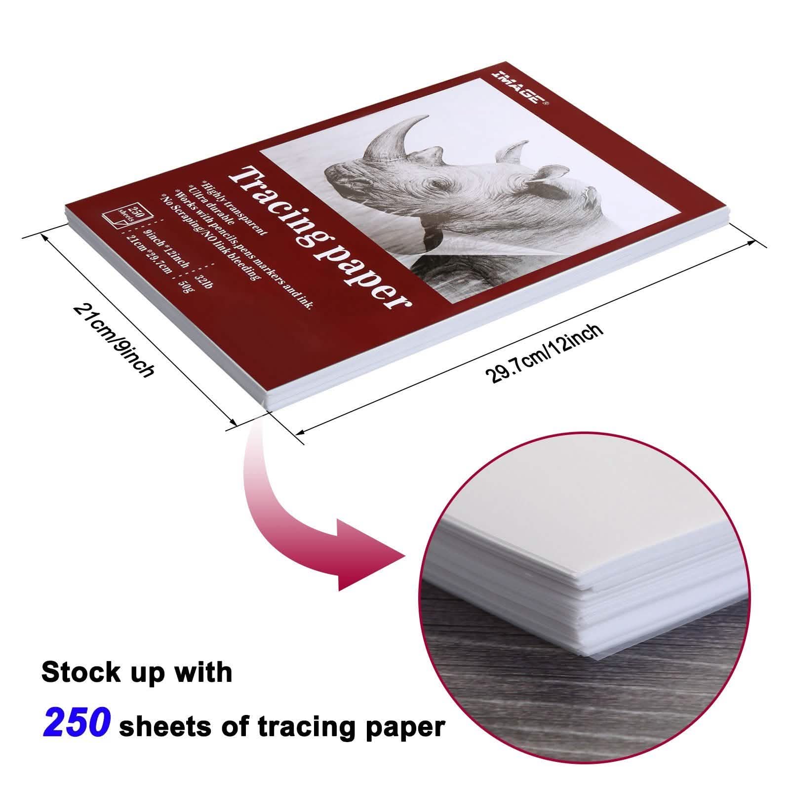 A4 Size 250 Sheets Translucent Vellum Paper for Tracing Sketching Drawing Animation DailySale