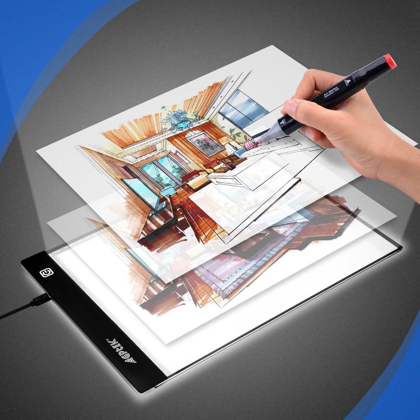 A4 Size LED Artcraft Tracing Light Pad Box Tattoo Animation Designing DailySale