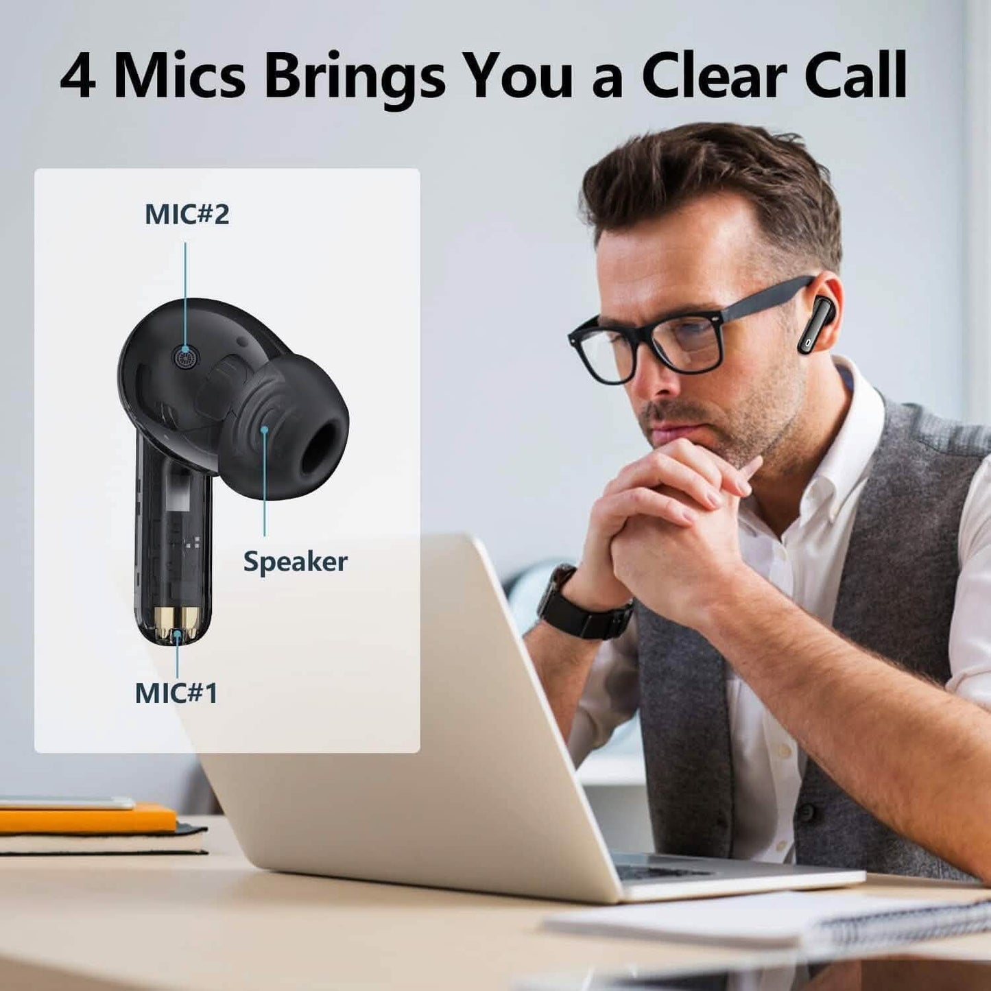 A40 Pro Wireless Earbuds (Refurbished) DailySale