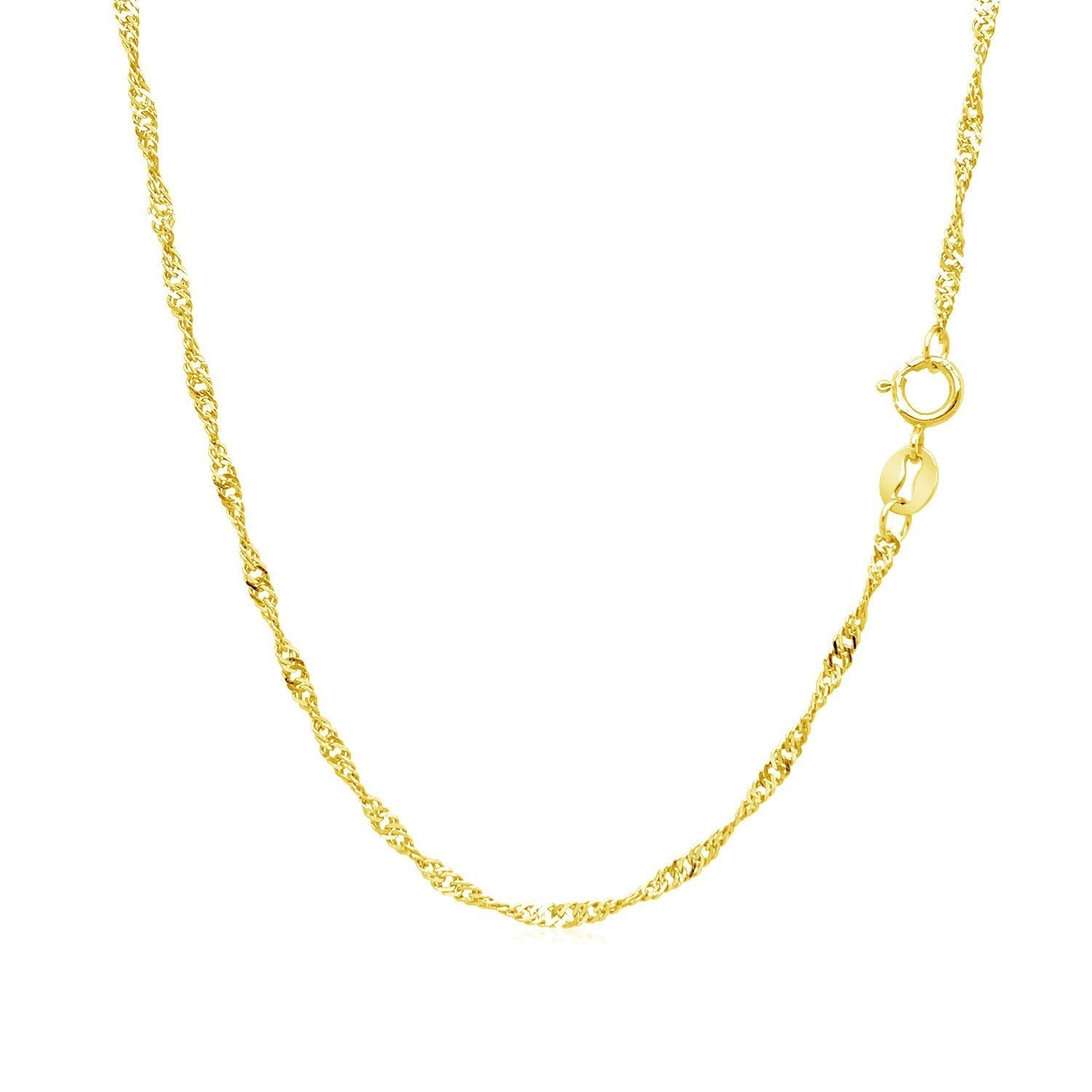 10k Yellow Gold Singapore Chain 1.5mm Bids.com