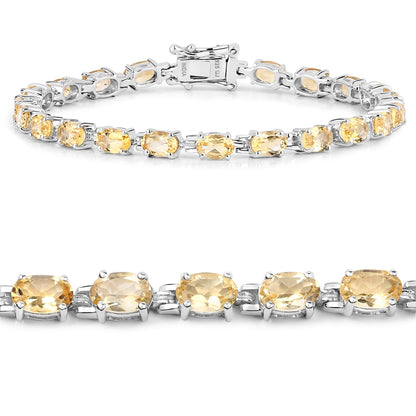 9.03 Carat Genuine Citrine .925 Sterling Silver Bracelet Bids.com