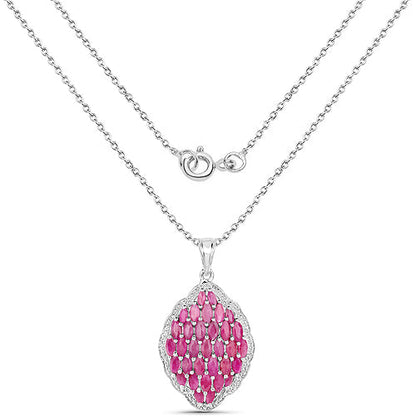4.46 Carat Genuine Ruby .925 Sterling Silver Pendant Bids.com