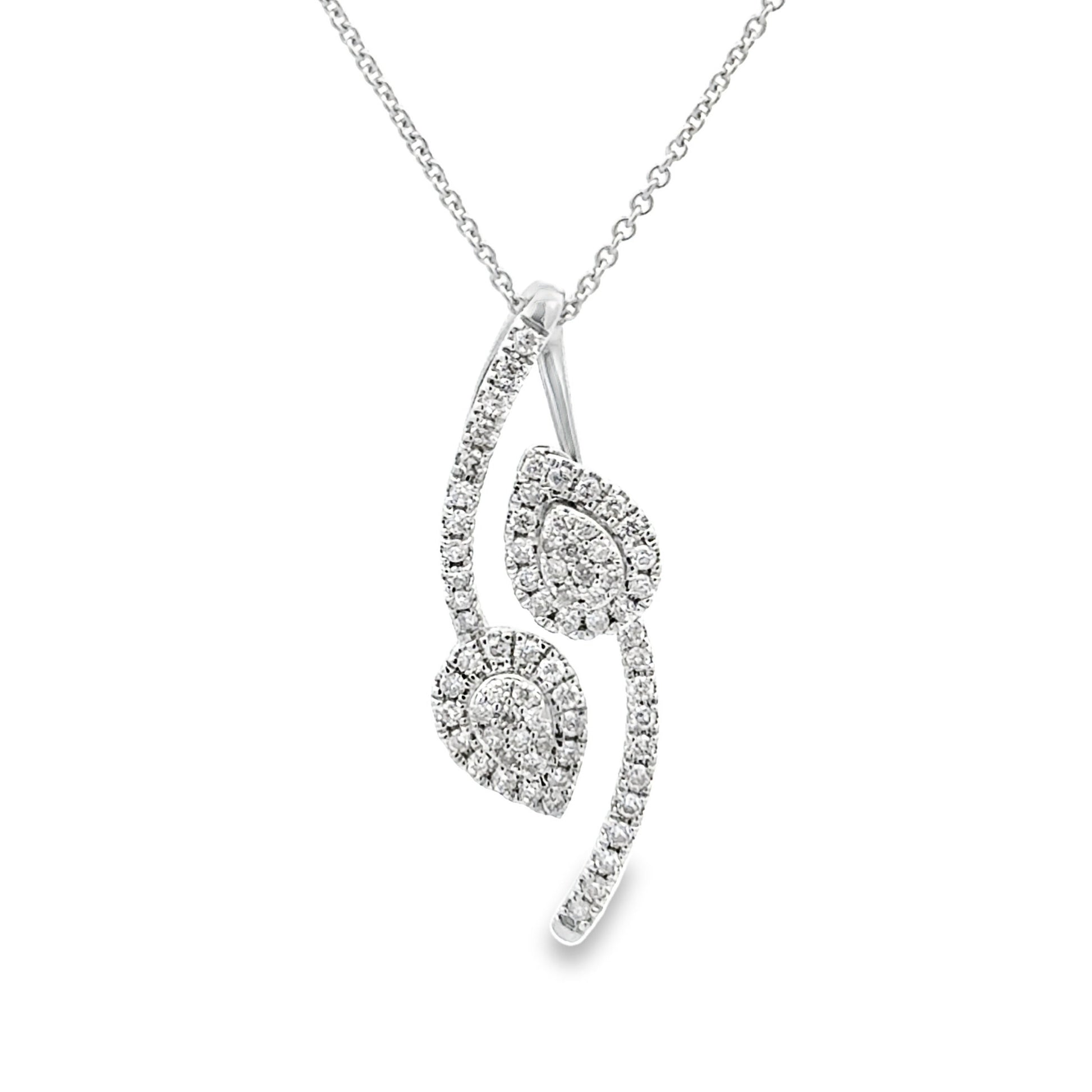 Genuine .50ct Diamond Fashion Pendants 10KT White Gold Bids.com