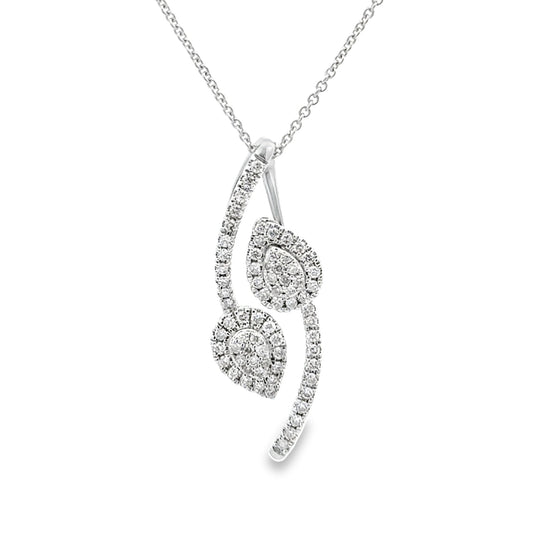 Genuine .50ct Diamond Fashion Pendants 10KT White Gold Bids.com