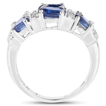 2.44 Carat Genuine Kyanite .925 Sterling Silver Ring Bids.com