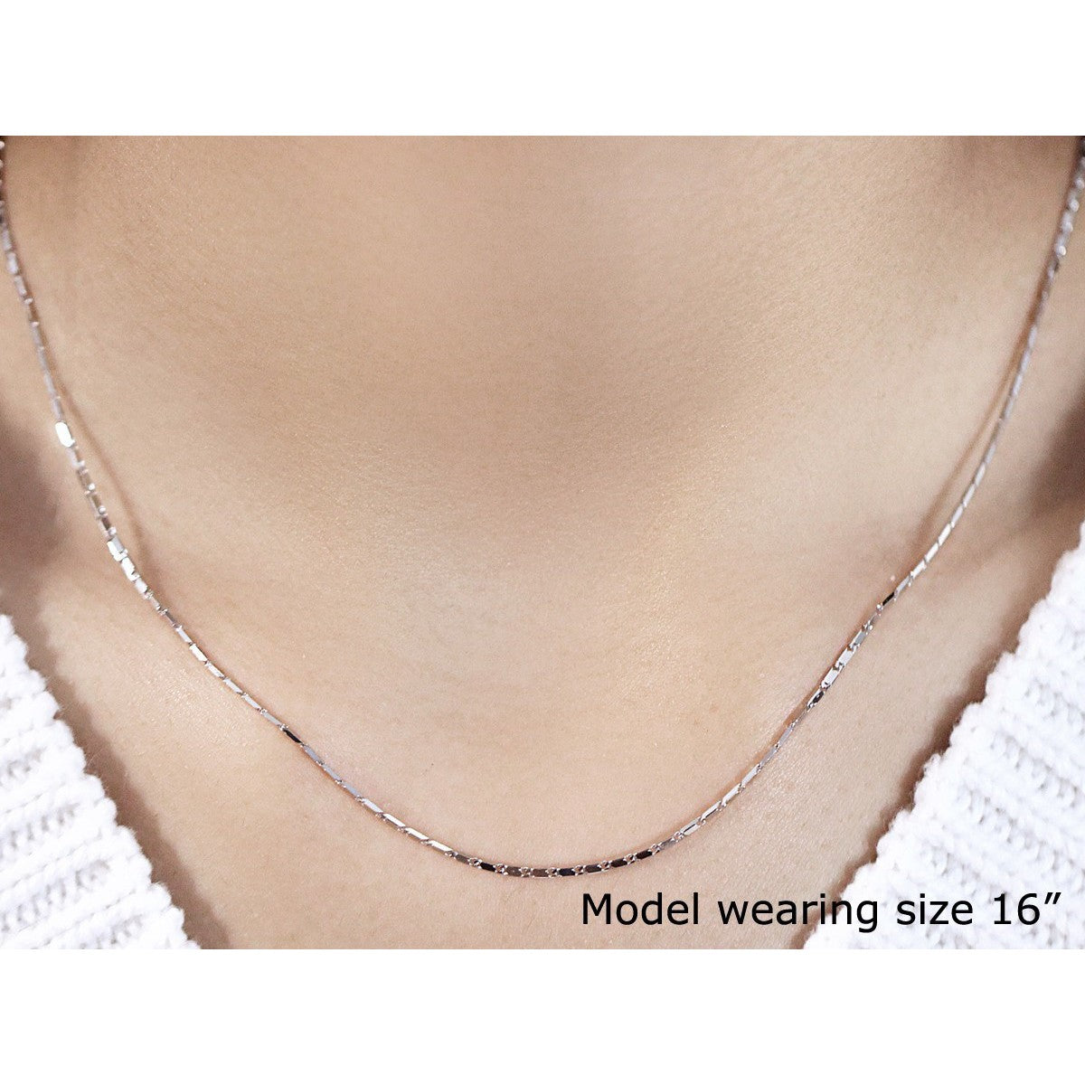 14k White Gold Lumina Pendant Chain 1.0mm Bids.com
