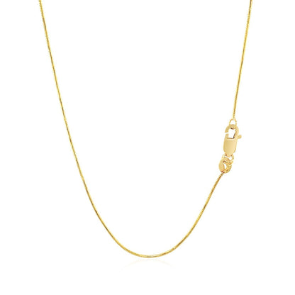 14k Yellow Gold Round Snake Chain 0.7mm Bids.com